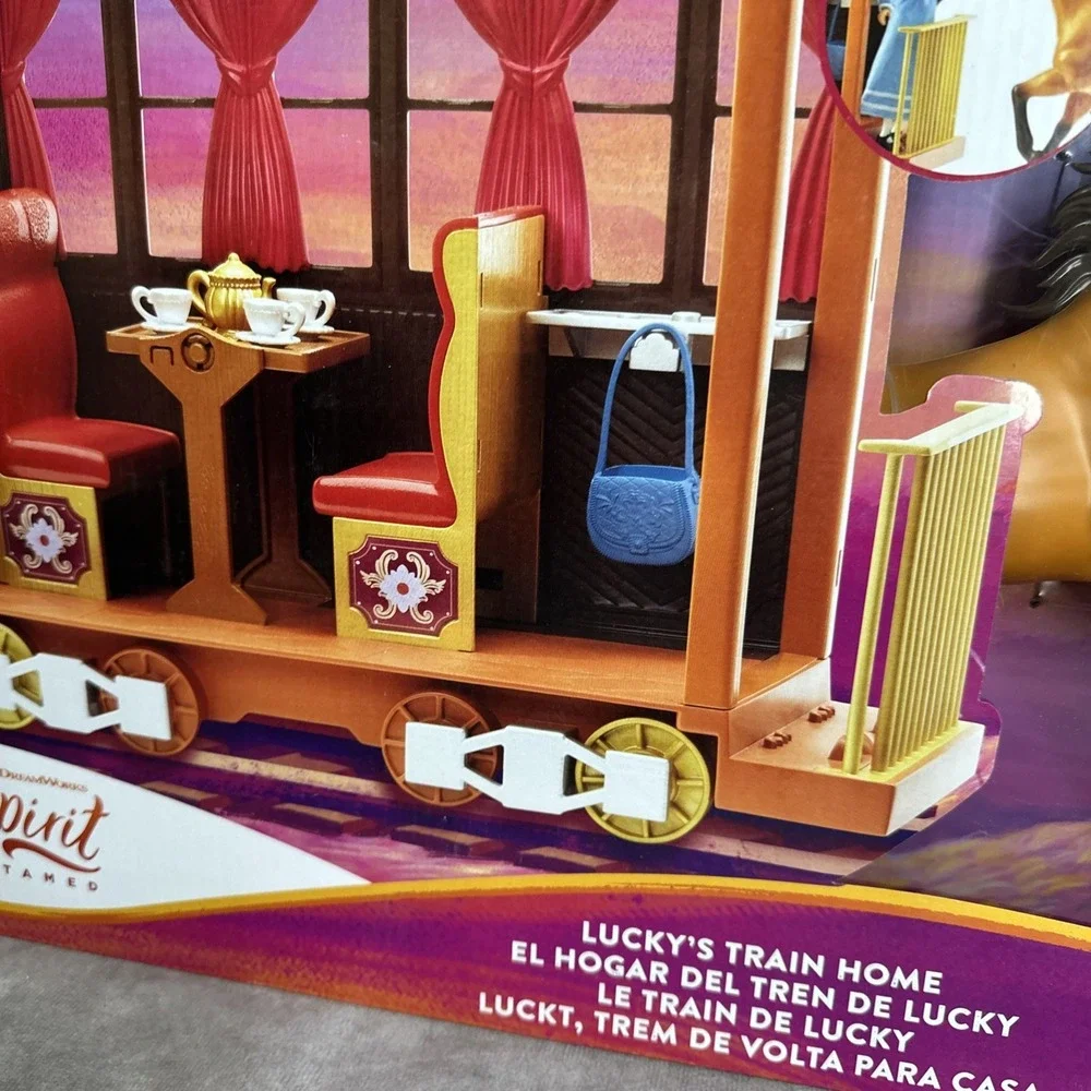 Spirit Untamed Lucky's Train Home Playset With Lucky Doll, Train Play Pieces New